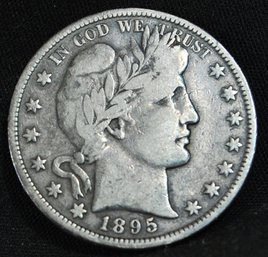 1895 Barber Silver Half Dollar VG / Fine  (Ntk49)