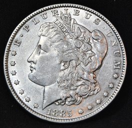 1885  Morgan Silver Dollar  AU  NICE! (hvc61)