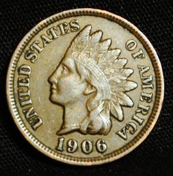 1906  Indian Head Cent  XF  & Near 4 Diamonds NICE  (67ret)