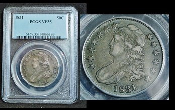 1831  Capped Bust Silver Half Dollar PCGS   VF35   SUPER NICE   (cfa33)