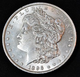 1896  Morgan Silver Dollar NICE! XF / AU (iva29)