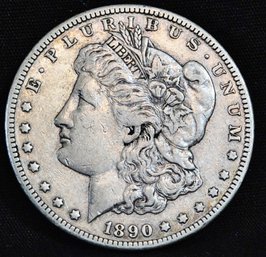 1890-CC   CARSON CITY  Morgan Silver Dollar  Key Date!  VF PLUS / XF  SUPER NICE (dan47)