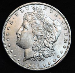 1896  Morgan Silver Dollar UNCIRC Full Chest Feathering SUPER NICE (frp56)