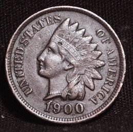 1900 Indian Head Cent  XF Full Liberty & 3 Plus Diamonds   (kcm45)