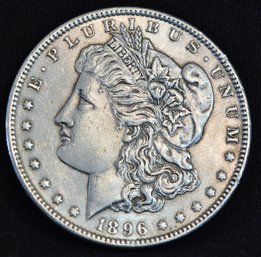 1896 Morgan Silver Dollar UNCIRC Full Chest Feathers  (wod7)