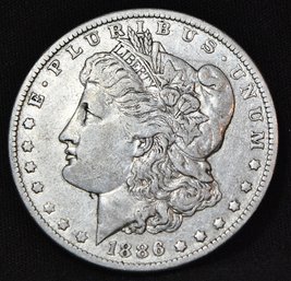 1886-O  Morgan Silver Dollar  KEY DATE  NICE! (21ncm)