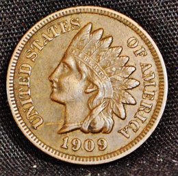 1909  Indian Head Cent  XF Plus  Full Liberty & 4 Diamonds NICE  (mv8)