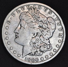 1886-O Morgan Silver Dollar KEY DATE! Fine / VG Plus (tnn48)