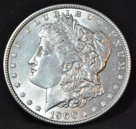 1900  Morgan Silver Dollar BU UNCIRC Brilliant! Great Date! Full Chest Feathering SUPERBER (20cab7)