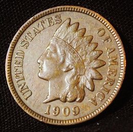 1909  Indian Head Cent  XF  FULL Liberty! Near 4 Diamonds! GREAT DATE!  Super  (ece94)