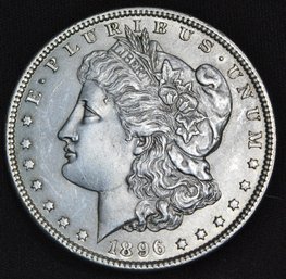 1896 Morgan Silver Dollar BU FULL CHEST FEATHERING Good Date!  (npc5)