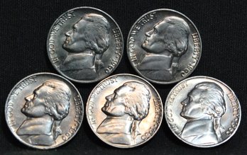 5   1960 Jefferson Nickels BU (dvr9)