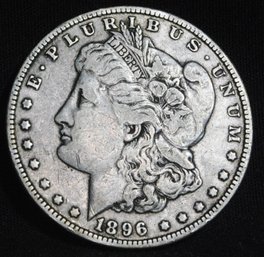 1896-O  Morgan Silver Dollar VF / VF  PLUS  KEY DATE!  Nice   (brs33)