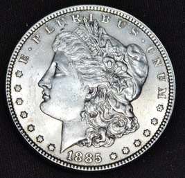 1885  Morgan Silver Dollar UNCIRC FULL CHEST FEATHERING Nice Coin (68hgy)