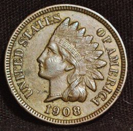 1908 Indian Head Cent  XF PLUS  Full Liberty & 4 Sharp Diamonds! NICE  (gfi75)