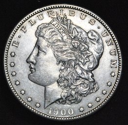 1900 Morgan Silver Dollar BU Great Date! FULL CHEST FEATHERING Wow! (mkc47)