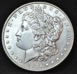 1886  Morgan Silver Dollar  BU UNCIRC Good Date!  SUPERB!  WOW (pmc26)