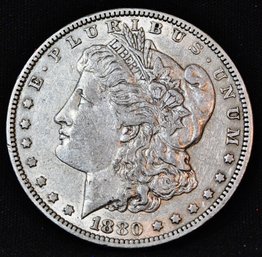 1880  Morgan Silver Dollar  VF PLUS  NICE! (mpc27)