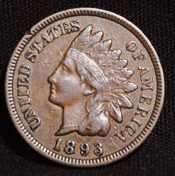 1893 Indian Head Cent   Full Liberty & Some Diamonds! NICE!  (lcl52)