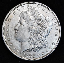 1883  Morgan Silver Dollar AU / XF PLUS  Nice Coin! (aph67)