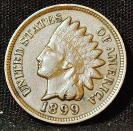1899 Indian Head Cent  XF FULL LIBERTY / Near 4 DIAMONDS! Nice!  (orb29)