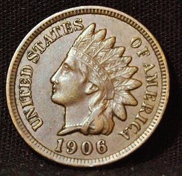 1906  Indian Head Cent  XF  Full Liberty & Near 4 Diamonds SUPER!  (iva29)