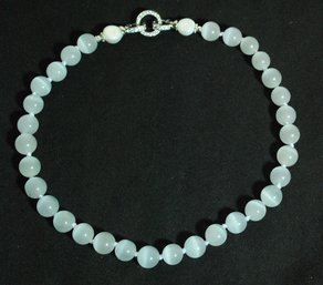 Beautiful Natural Opaline White Agate Necklace  HEALING NEW