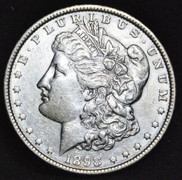 1898  Morgan Silver Dollar XF Good Date! (caa23)