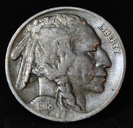 1918  Buffalo Nickel  EARLY DATE!  (8dd34)