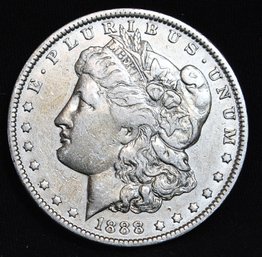 1888 Morgan Silver Dollar VF Good Date! (5goa4)