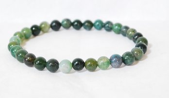 Natural Green Moss Agate Bracelet STONE OF Spiritual HEALING STONE  NEW