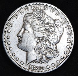 1880-S  Morgan Silver Dollar GREAT DATE!!  VF PLUS  Nice (cer15)