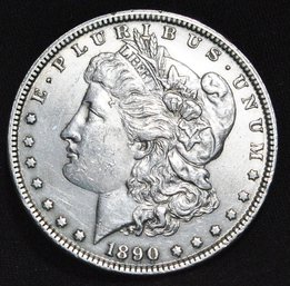 1885  Morgan Silver Dollar  AU / Uncirculated  FULL Chest Feathering  (axg27)