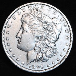 1896-O  Morgan Silver Dollar KEY DATE  VF Plus / XF NICE (3Lmn8)