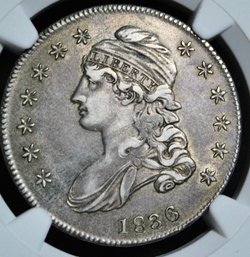 1836  Capped Bust Silver Half Dollar  CH  XF  FULL Liberty / Full MOTTO  Nice Coin!   (3cpu2)