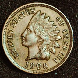 1906  Indian Head Cent XF PLUS  FULL LIBERTY / 4 Diamonds NICE!  (7das9)