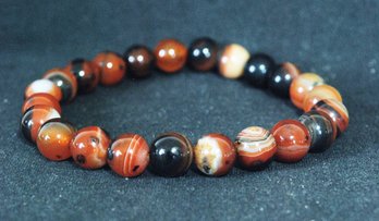 Natural Mahogany Banded Agate Bracelet STONE OF Spiritual HEALING AND BALANCE    NEW