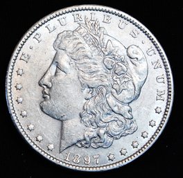 1897  Morgan Silver Dollar XF PLUS Good Date!  NICE! (rgs47)