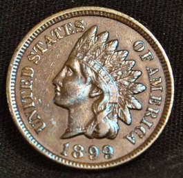 1899   Indian Head Cent - XF / VF Plus  Full Liberty & 3 Diamonds  (4tte9)