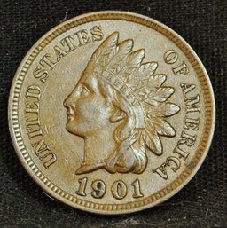 1901 Indian Head Cent  XF Plus! Full Liberty & Diamonds! NICE COIN!  (app37)