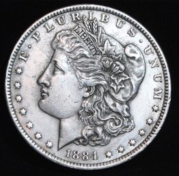 1884-O  Morgan Silver Dollar GOOD DATE  XF Full Sharp Chest Feathering NICE (ygb22)