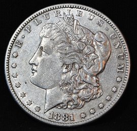 1881-S  Morgan Silver Dollar  XF / VF PLUS   NICE (ygb21)