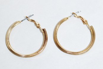 Beautiful Gold-Tone Hoop Earrings