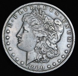 1900  Morgan Silver Dollar XF / VF Plus  GREAT DATE   (swb21)