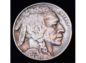 1929-S Buffalo Nickel BETTER DATE! Very Fine  (5baf8)