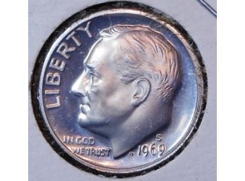 1969-S Roosevelt Dime PROOF Superb! (3cqu9)