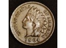 1904  Indian Cent XF FULL LIBERTY &  4  DIAMONDS!  (app37)