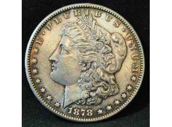 1878-s Morgan Silver Dollar KEY DATE Rev Of '78   XF Plus! NICE! (brf27)