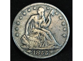 1855-O Seated Liberty Half Dollar W/ Arrows  NICE!  (ytc25)