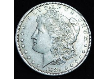 1884 Morgan Silver Dollar Good Date!  XF Plus Nice!  (27swa3)